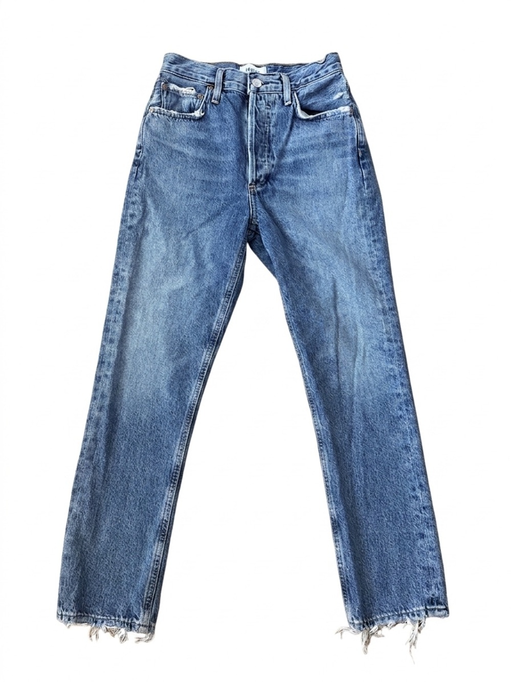 Agolde Riley High Rise Straight Leg Button Fly Jeans Women's Size 24